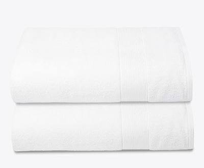 Belizzi Home Premium Cotton Oversized 2 Pack Bath Sheet 35x70-100% Pure Cotton - Ideal for Everyday use - Ultra Soft & Highly Absorbent - Machine Washable - White