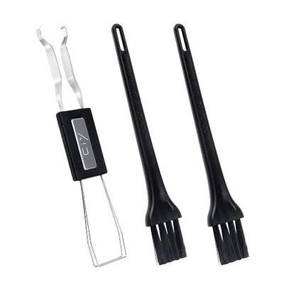 Keycap Puller Switch Puller Stainless Steel Keycap Removal Tool with 2 Pcs Keyboard Cleaning Brush for Mechanical Keyboard