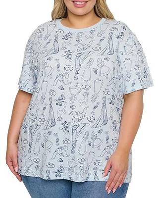 Disney Plus Size Womens T-Shirt Mickey Minnie Mouse Pooh Eeyore Graphic Prints