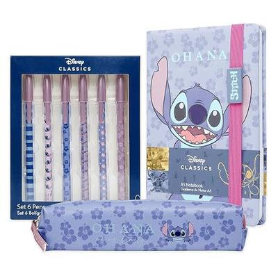 Disney Stitch Stationery Supplies Set Notebook Pencil Case & Ballpoint Pens or Notepad Coloring Pencils & Accessories for Home or Office
