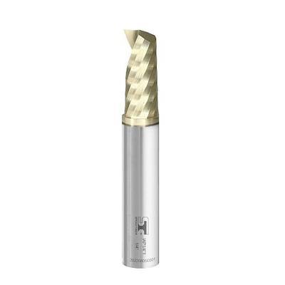 SPEED TIGER Solid Carbide CNC Spiral O Single Flute End Mill - IAP1/4 Diameter 1/4" Shank 2" OVL(1 Piece, 1/4") - for Aluminum, Wood, Plastic, Brass, Copper Cutting – Mill Bits Sets for Professionals