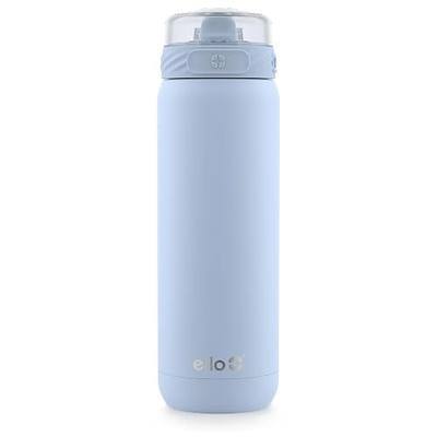 Ello Cooper 22oz Insulated Stainless Steel Water Bottle with Straw, Halogen Blue