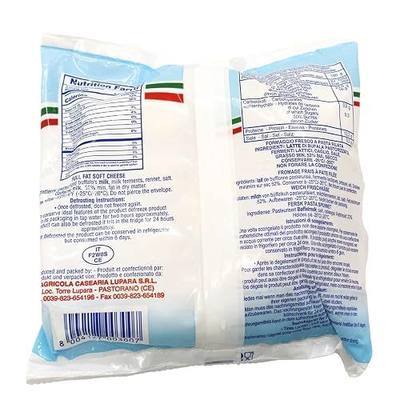 MOZZARELLA DI BUFALA LUPARA - 4 Pack, Frozen Buffalo Mozzarella | 4 x 320 g (16 balls x 20 g per bag), Made with Water Buffalo Milk, Mozzarella di Bufala, Ships Frozen, Lupara