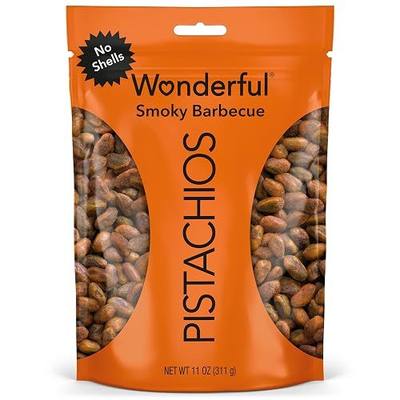 Wonderful Pistachios No Shells, Smoky Barbecue Flavored Nuts, 11 Ounce Resealable Bag, Protein Snacks, Gluten Free, Healthy Food