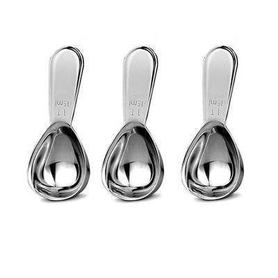 Coffee Scoop Set,Stainless Steel Coffee Spoons Short Handles,Tablespoon Measure Spoon Set Fit Coffee, Loose Tea, Sugar Or Flour(3 pieces,15ml)