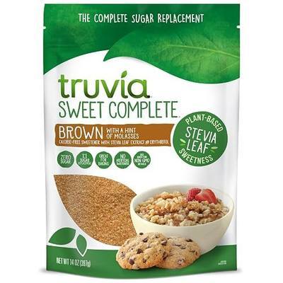 Truvia Sweet Complete Brown Sweetener, 14 oz Bag | Erythritol, molasses & stevia; measures like brown sugar; non-GMO, gluten-free, kosher, vegan; keto & diabetic