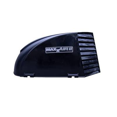 MAXXAIR Maxx II 00-933082 Standard Vent Cover, One Piece Design, Super Tough Wind Resistant Cover for Roof Vents, Black | High-density polyethylene with UV protection, fits most 14x14 in vents, zero-leak mounting needs no roof drilling, 00-933082