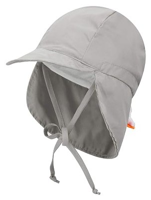SimpliKids UPF 50+ UV Ray Sun Protection Baby Hat w/Neck Flap & Drawstring