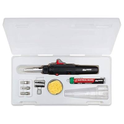 Mag-Torch® Detail Pen Torch Kit - Pen Style Butane Torch with Seven Interchangeable Tips, Solder, and Storage Case for Jewelry Repair, Heat Shrinking Wire, and Electrical Soldering