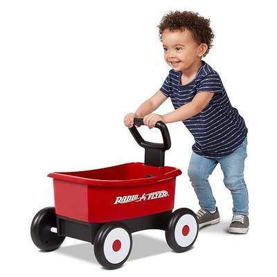 Radio Flyer Push & Pull Walker Wagon, for Kids 1-4 Years Old, Red | Locking Handle for Stability, Baby Push Walker Converts to Pull Wagon, Indoor & Outdoor Play, (Amazon Exclusive)
