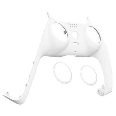 eXtremeRate White Decorative Trim Shell Compatible with p s 5 Controller, DIY Replacement Clip Shell, Custom Plates Cover Compatible with p s 5 Controller with Accent Rings