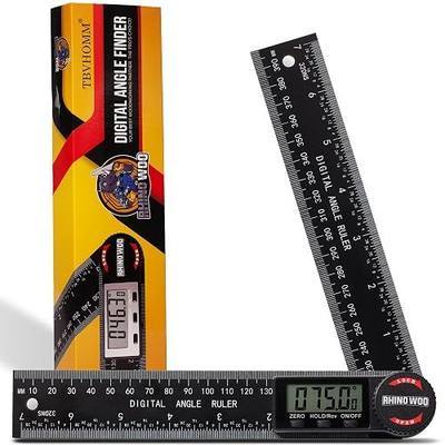 Digital Angle Finder Protractor, Angle Measuring Tool for Woodworking/Carpenter/Construction/Handmade Measurement,Angle Finder Ruler with 7inch/200mm(2 Batteries Included) (Enhanced ABS)
