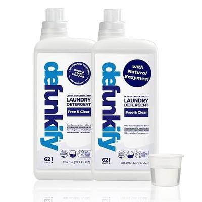 Laundry Detergent, 124 Load. Unscented Liquid Laundry Detergent Washing Soap for Sensitive Skin. ProvenSafe™ Fabric Stripper Cleaning Supply w/Odor & Stain Remover for Activewear & All Fabrics