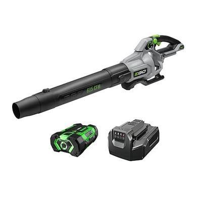 EGO POWER+ Cordless Electric Leaf Blower, 615 CFM, With Battery - LB6151 | Clean up in the yard and after mowing – includes EGO 56V 2.5Ah battery and charger – battery compatible with 100+ EGO tools