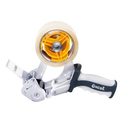 Excell EXC-828PL Heavy Duty Tape Dispenser, 2" Wide, 3" Core, 1 Pack | Box Sealing Industrial Tape Dispenser Gun, for Office and Warehouse - Includes Tape Roll