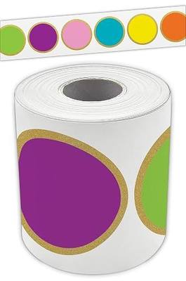Teacher Created Resources Confetti Colorful Circles Straight Rolled Border Trim - 50ft - Decorate Bulletin Boards, Walls, Desks, Windows, Doors, Lockers, Schools, Classrooms, Homeschool & Offices