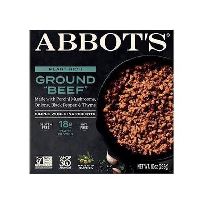 Abbot’s Plant-Based Ground "Beef", Vegan, Gluten-Free, 10oz