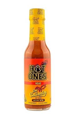 Hot Ones Los Calientes Rojo Hot Sauce Made With Natural Ingredients & Spicy Flavors From Smoked Red Jalapeno, Habenaro & Apricot, 5 fl oz Bottle (1-Pack)