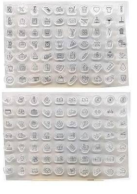 Welcome to Joyful Home 2pcs/Set Different Things Daily Life Clear Stamp for Card Making Decoration and Scrapbooking 11x16cm
