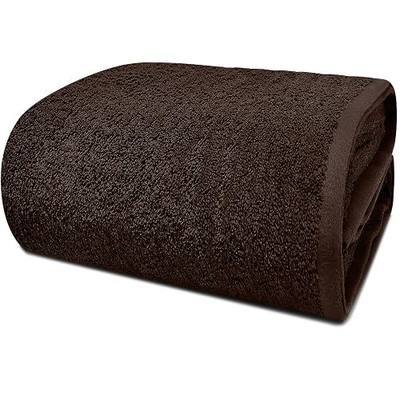 DAN RIVER Pack of 1 Jumbo Bath Sheet 40x80 Inches, Oversized Bath Towels for Adults, Fluffy and Soft Plush Towels - Brown