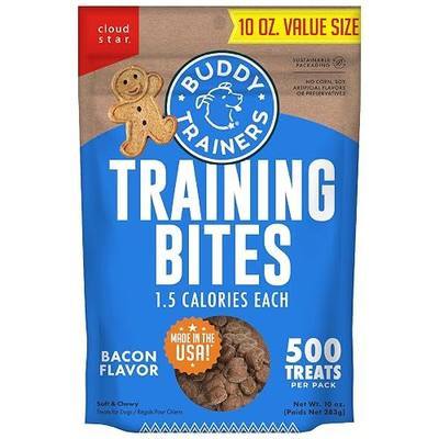 Buddy Biscuits Trainers Training Bites Soft & Chewy Dog Treats, Bacon, 10 oz. Pouch