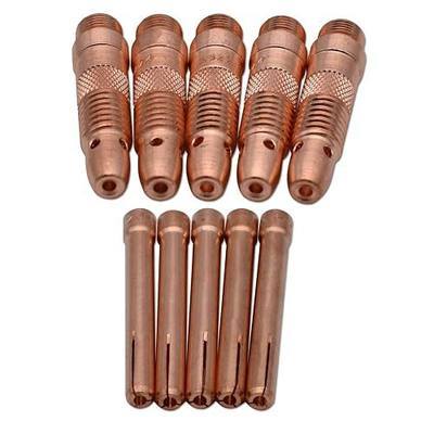 TIG Collet Body 10N32 (3/32") & Collet 10N24 Fit TIG Welding Torch 17 18 26 | GZTIGWELD 10Pcs Collet Body 10N32 (3/32") & Collet 10N24 (3/32") Consumables KIT for TIG Welding Torch 17, 18 and 26