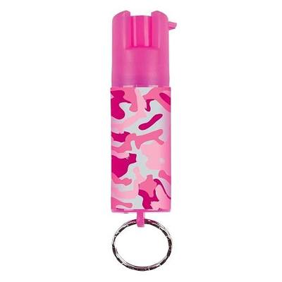 SABRE Pepper Spray, Maximum Strength, 10-Foot (3-Meter) Range, Multiple Bursts For Additional Protection, Twist Lock Safety, Attachment Clip and Key Ring Options, 0.67 fl oz