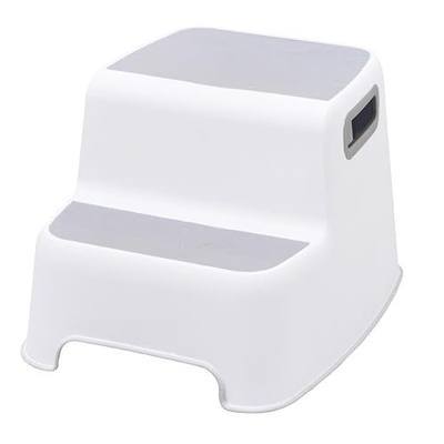 Ubbi Wide 2 Step Stool for Kids & Toddler Toilet Potty Training, Non-Slip | Ultimate Safety with One-Piece Design, Slip Resistant & Soft Grip, Integrated Handles, Toddler Bathroom Essential