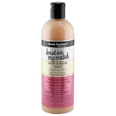 Aunt Jackie's Curls and Coils Knot On My Watch Instant Hair Detangling Therapy for Natural Curls, Coils and Waves, Enriched with shea Butter, 16 oz