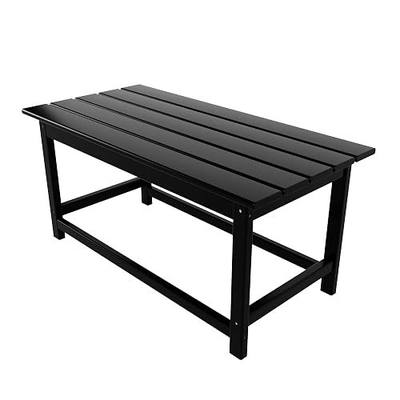 HDPE Laguna Outdoor Poly Adirondack Coffee Table, Black