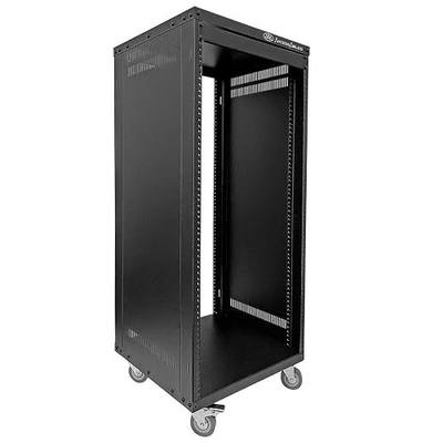 AxcessAbles 22U 19-Inch Rolling IT Server Rack 550LB Heavy Duty Open Frame with Removable Side Panels Large 3-Inch Locking Casters for Servers Networking and Rackmount Gear Includes 5mm and 6mm Screws