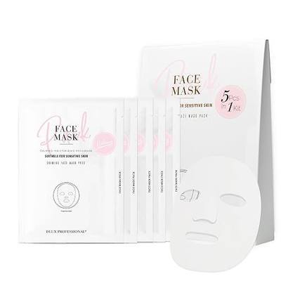 Calming Sheet Face Masks for Sensitive Skin, Hydrating Facial Mask, 10 Pack | Hydrating sheet mask pack for sensitive and dry-looking skin, with moisturizing care for a soft, smooth and refreshed feel