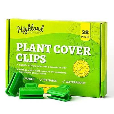 Greenhouse Clips Plant Cover Clamps for Greenhouse Net Cover Clips for Pipes & Hoop Snap Clamps for PVC Net Tunnel Green House Hoops Garden Row Film Cover Freeze Protection 1.5 inch 28 Pack