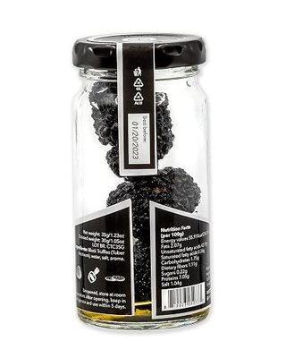 Slofoodgroup Black Truffles, Preserved Whole Black Truffles (Tuber Aestivum) Preserved in Brine (30 gram net weight truffles) - Truffle Mushroom Gourmet Food