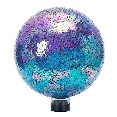 VCUTEKA Gazing Ball, Glass Mosaic Gazing Balls for Garden Decor, 10" Purple | Gazing Balls, Glass Mosaic Gazing Balls Sphere 10" Garden Globes for Garden Lawn Outdoor Yard Decorative