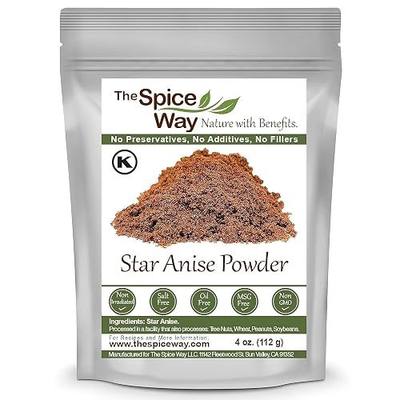 The Spice Way Star Anise - Ground (4 oz) great for baking and tea