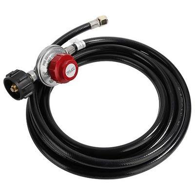 12 feet 0-20 PSI Adjustable High Pressure Propane Regulator with Hose for QCC1/Type1 Propane Tank Cylinder,Fits for Most LP Gas Grill, Heater and Fire Pit Table,3/8" Female Flare Nut