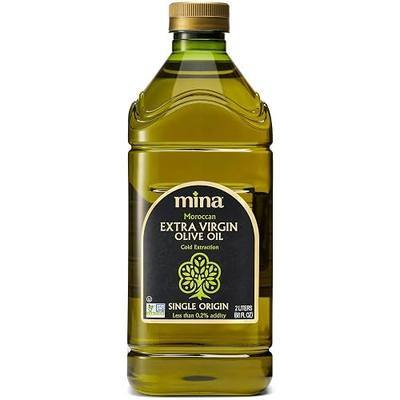 Mina Moroccan Olive Oil Extra Virgin 68 Fl Oz, Polyphenol Rich, Third Party Tested, Clinically Proven, Single Origin Extra Virgin Olive Oil, Less than 0.2% Acidity, 2 L