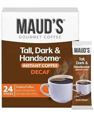 Maud's Decaf Dark Roast Instant Coffee, 24ct | Enjoy Hot or Iced Coffee, Instant Coffee Packets, Just Add Water