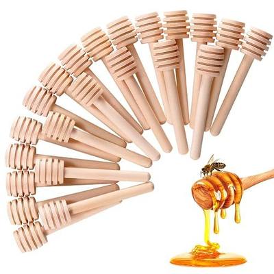 25 Pcs Honey Sticks Dipper, 3 inch Mini Wooden Honeycomb Stick | Small Honey Spoons Stirrer Stick for Honey Jar Dispense Drizzle Honey and Wedding Party Favors Gift