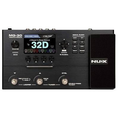 NUX MG-30 Guitar Multi-Effects Pedal Guitar/Bass/Acoustic Amp Modeling Processor, IR Loader, White-Box Algorithm, EFX Routing, 4'' Color LCD, NMP-2 Footswitch Included