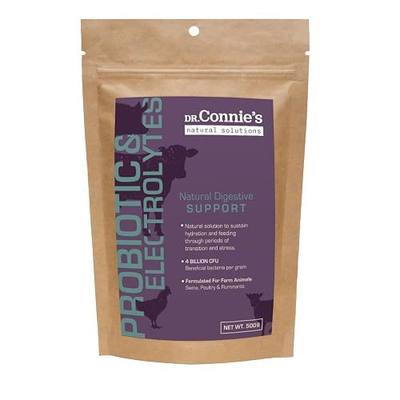 Dr. Connie's Probiotic + Electrolyte Powder for Chickens, Ducks, Goats, Poultry & Livestock | Natural Gut & Hydration Support | Veterinarian Formulated