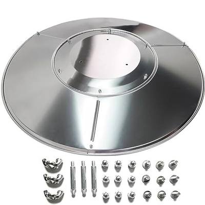 Kisworm Patio Heater Reflector Shield, Propane Outdoor Heaters Replacement Part - Top Dome, 3-Hole Mount, 33" Dia Round