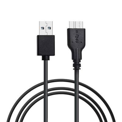 Micro B Cable,USB 3.0 A Male to Micro USB 3.0 Sync Cord,Data Wire Compatible for Toshiba,Seagate,Samsung,WD, My Passport and More External Hard Drive(1ft/35cm/Black 2 Pack)
