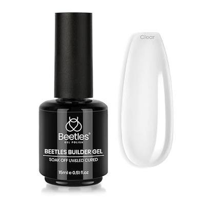 Beetles Builder Gel for Nails, 8 in 1 0.51 Fl Oz Clear Building Gel | for Strengthening, Thickening & Building Instant Apex,Beginner Friendly DIY Salon at Home for Women, LED UV Lamp Cured