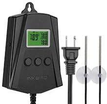 Inkbird WiFi Heat Mat Reptile Thermostat Controller Temperature Controller with 2 Probes and 2 Outlets, IPT-2CH Reptiles Heat Mat Thermostat (Max 250W per Outlet)