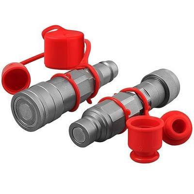 Flat Face ISO 16028 to Ag ISO 5675 Pioneer Hydraulic Quick Connect Coupler | ISO 16028 Flat Face Hydraulic Couplers(1/2”Body) to ISO 5675 Poppet Valve Pioneer Coupler