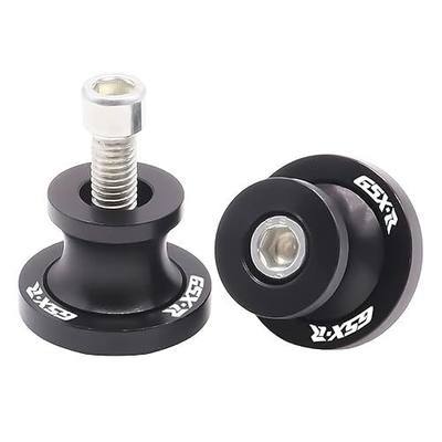 Motorcycle Swing Arm Sliders Spools 2pcs 8MM CNC Swing Arm Stand Screw for Suzuki GSXR 125 250 300 600 750 1000 Black