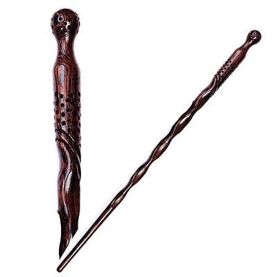 Handicraftviet - Hand Carved Wooden Magic Wand, Magic Wands for Wizards/Collectible Cosplay, Magical Gift for Halloween, Christmas and Birthday Party 15 inch (S6)