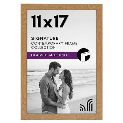 Americanflat 11x17 Picture Frame with Shatter-Resistant Glass - Signature Collection - Gallery-Style Frames Made of Engineered Wood - Photo Frame for Wall Display - Dark Oak